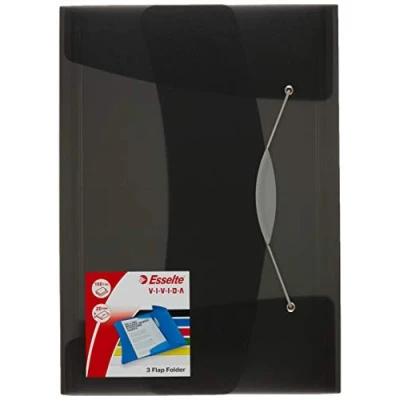 Image de Esselte Vivida Chemise à 3 rabats en polypropylène A4 150 feuilles Noir