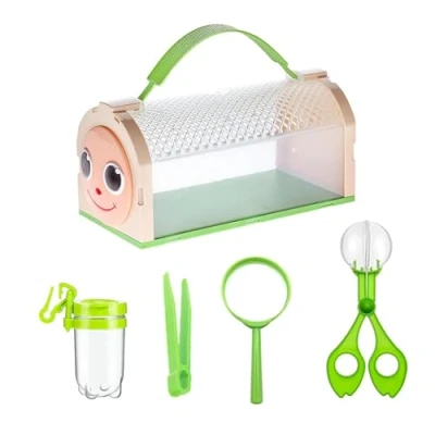 Image de Kit Attrape Insectes pour Enfants, boîte d&#039;habitat créatures la Collecte d&#039;insectes intérieure/extérieure, Comprend Une Pince à Insectes, épiler et loupe