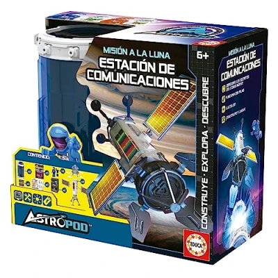 Image de Educa Mission vers la Lune, Station de Communications ; Construire, Jouer et Apprendre à Décrypter Code Morse Découvrez Les Secrets Cachés l&#039;espace, partir 6 Ans (41348)