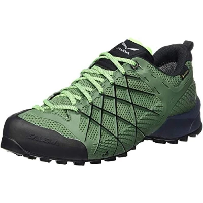 Image de Salewa MS Wildfire Gore TEX Chaussures de Randonnée Basses, Myrtle/Fluo Green, 45 EU