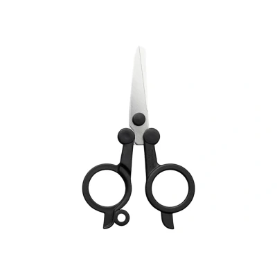 Image de Fiskars ReNew Ciseaux de voyage pliables, Longueur : 11 cm, Inox recyclé/plastique recyclé, Functional Form, Noir, 1075352