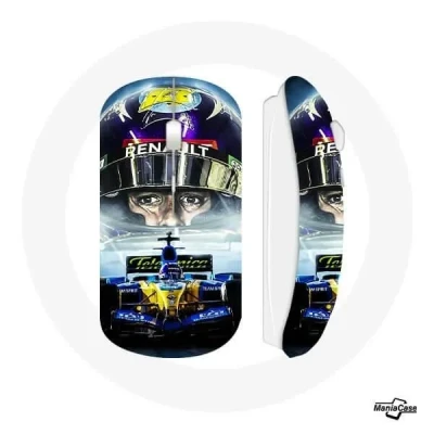 Image de Souris Sans Fil Formule 1 Bleu Fernando alonso