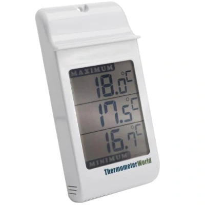 Image de Thermometre Mini Maxi Thermomètre Max Min pour surveiller les températures maximales et minimales, accessoires de serre muraux intérieur ou extérieur