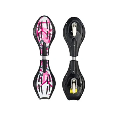 Image de MAXOfit® Waveboard Mini « Luna », Charge Max. 100 kg, Roues Lumineuses et Sac Inclus 72cm x 19,5cm 11cm