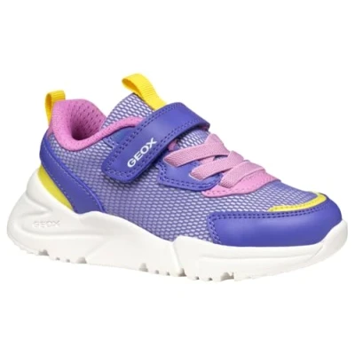 Image de Geox J Loftus Girl A Basket, Violet/Fluo Fuchsia, 32 EU