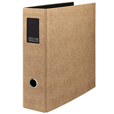 Image de Rössler 1317452609 Classeur S.O.H.O. DIN A4 avec étiquette de dos, largeur dos 85 mm, Special Line Hazelnut, 1 pièce