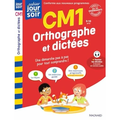 Image de Orthographe et dictées CM1 Cahier Jour Soir Conçu recommandé par les enseignants (Broché)