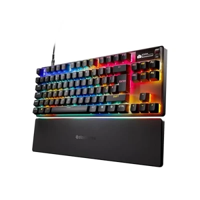 Image de SteelSeries Apex Pro TKL Gen 3 Clavier HyperMagnetic gaming OmniPoint 3.0 Actionnement ajustable Déclenchement rapide Préréglages prêts à jouer Toucher rapide/SOCD OLED UK Layout QWERTY