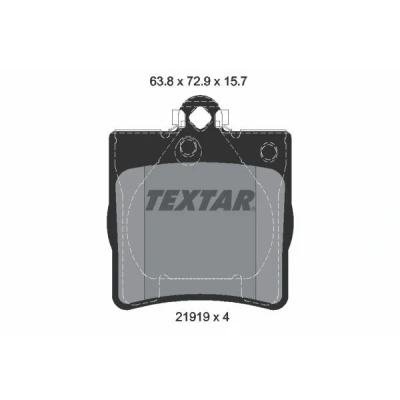 Image de TEXTAR 2191903 Jeu de plaquettes frein non préparé pour indicateur d&#039;usure MERCEDES BENZ: Classe E Berline, CLK Coupe, C Berline