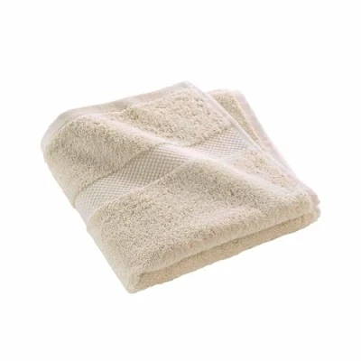 Image de douceur d&#039;intérieur, Serviette de Toilette (50 x 90 cm) Elegance Sable, 100 % Coton Uni