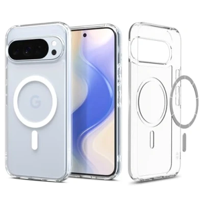 Image de Spigen Ultra Hybrid MagFit Coque Our Google Pixel 10 Pro XL Compatible avec Pixelsnap et MagSafe [Anti jaunissement] Blanc