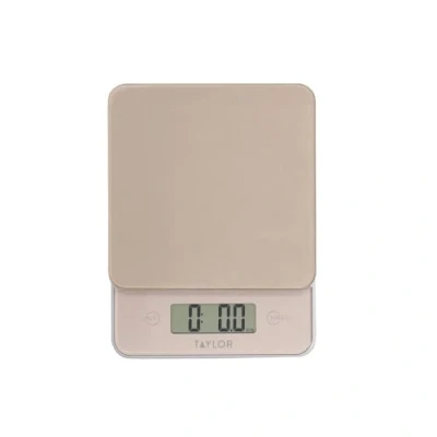 Image de Taylor Balances de Cuisine Numériques avec Design Ultra Fin, Compactes très Précises Fonction Tare et Précision, Cuivre Verre, Poids 5 kg / Capacité 11 lbs