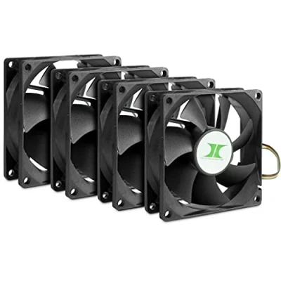 Image de Inter Tech 88887290 système de refroidissement d&#039;ordinateur Boitier PC Ventilateur 8 cm Noir 4 pièce(s) Neuf