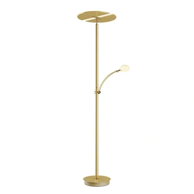 Image de Lucande Lampadaire LED Anniki à intensité variable (Moderne) en Doré Métal e. a. pour Salon &amp; Salle manger (à 3 lampes,), Sur Pied, Lampe a de Sol