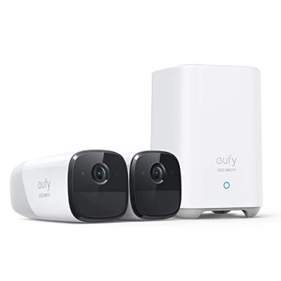 Image de eufy Security, Surveillance WiFi Extérieure sans Fil, eufyCam 2 Pro cams, Autonomie de 365j, HomeKit, Résolution 2K, Étanchéité IP67, Vision Nocturne