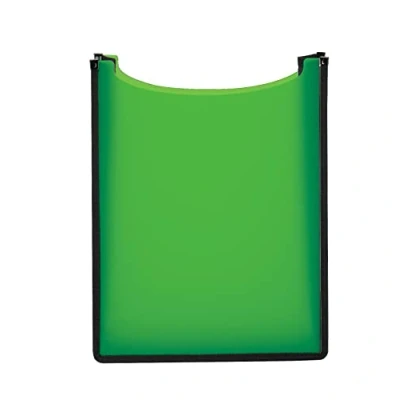 Image de HERMA 19551 Boîte de classement A4 Cartable vert transparent Ouverture sur le dessus En plastique Pour classeurs rapides, livres, cahiers scolaires, blocs et documents Porte solide