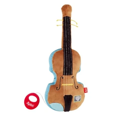 Image de Sigikid Violon Play &amp; Cool Peluche Musicale avec boîte à Musique, Recommandé dès la Naissance, 42776, Brun/Bleu, Taille Unique
