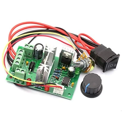 Image de Régulateur de vitesse du moteur DC réglable PWM 12 V 24 36 6 A Réversing Switch Speed Controller avant marche arrière Fonction commande