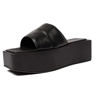Image de L37 HANDMADE SHOES Femme Knock Three Times Sandales, Noir, 37 EU