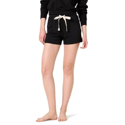 Image de Amazon Essentials Short de Pyjama d’Intérieur en Éponge Légère Femme, Noir, XXL
