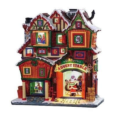 Image de Lemax Christmas Village Facade: Dasher&#039;s Advent Stable, 95569
