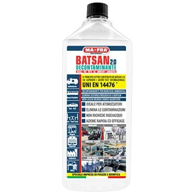 Image de Ma Fra H1057 Batsan 2.0 Décontaminant pour environnements de travail, usage atmosphérique, contact et efficace, action purifiant sur toutes les surfaces comptées, 1 l