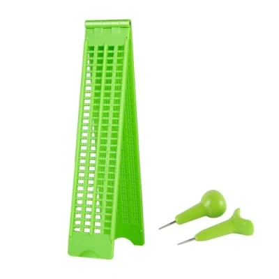 Image de WANGCL Kit d&#039;ardoise braille en plastique à 4 lignes 28 cellules Vert