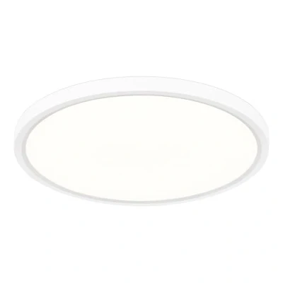 Image de LuminexDesigns Plafonnier LED Dimmable 24W avec Télécommande Lampe de Plafond Chambre Rétroéclairage Veilleuse 2000K, Minuterie, Rond Ultra Plat pour Salon, Cuisine, d’Enfant Ø30cm