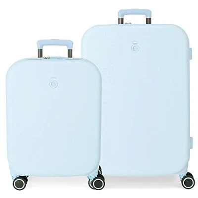 Image de Enso Annie Turquoise Valise Set 55/70 cm ABS Rigide Fermeture TSA Intégrée 116L 7.54 kg 4 Double Roues Bagage à Main