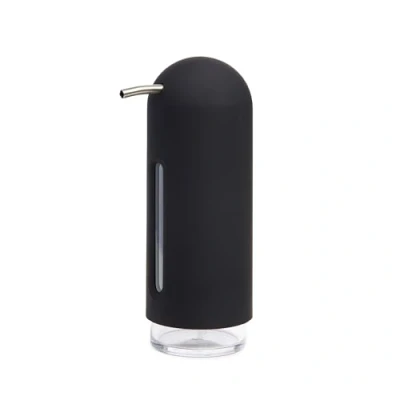 Image de UMBRA Penguin Soap Pump. Pompe à savon Penguin. Distributeur de cuisine ou salle bain. Coloris noir mat.
