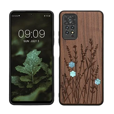Image de kwmobile Housse Compatible avec Xiaomi Redmi Note 11 Pro/Note Pro (5G) / 12 (4G) Coque Étui de Protection Rigide Antichoc Cadre en TPU Brun foncé