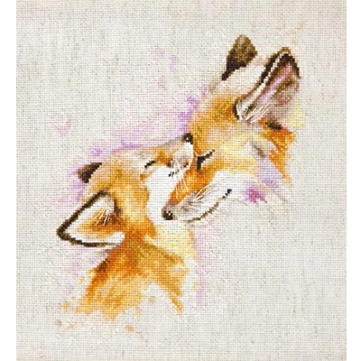 Image de Luca S B2312 Kit de broderie au point croix en coton Multicolore 20 x 22,5 cm