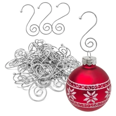 Image de com four® 50x Cintres pour Boules de Noël Sapin Parfait Les