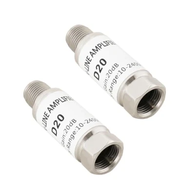 Image de LT Easiyl Lot de 2 amplificateurs en ligne 20 dB 10 2400 MHz pour amplificateur satellite AMP SAT DVB T