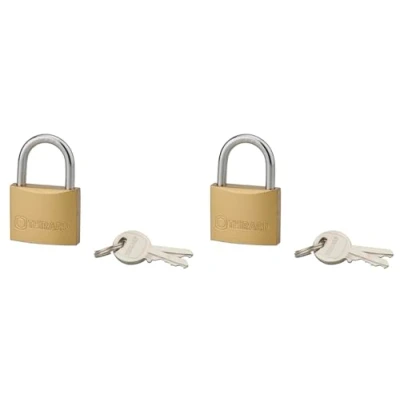 Image de THIRARD Lot de 2 cadenas TYPE 1, intérieur, 35mm, anse acier cémenté, 4 clés, s&#039;entrouvrant