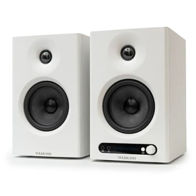 Image de VULKKANO PRO4 Enceinte Monitoring Studio avec Woofer de 4, Bluetooth, entrée Équilibrée TRS, RCA, Sortie pour Casque, AUX, Optique, réglages EQ, Moniteurs Home
