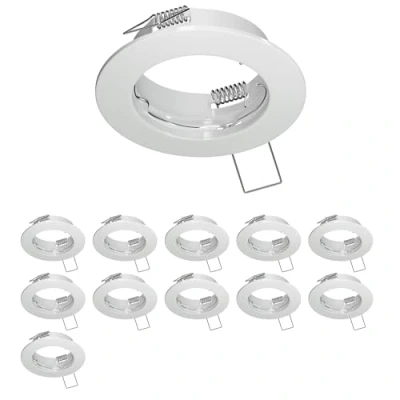 Image de ledscom.de 12 cadres d&#039;encastrement au plafond FERE, rond, blanc brillant