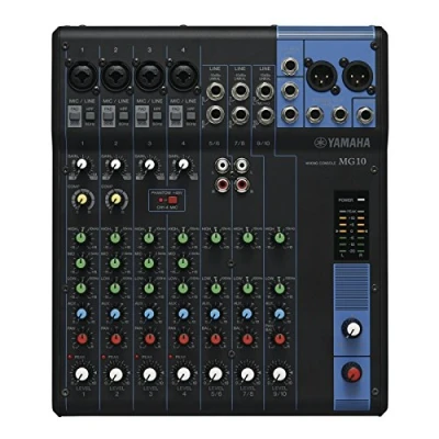 Image de Yamaha MG10 Console de mixage compacte avec 10 canaux d&#039;entrée et préamplis micro D PRE