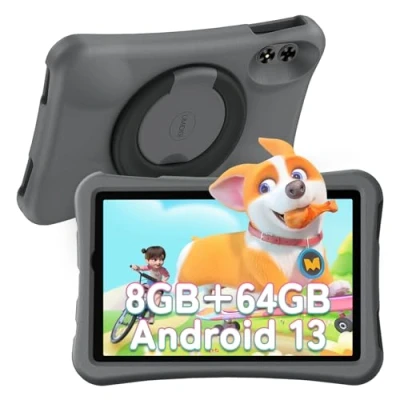 Image de UMIDIGI Tablette pour Enfant 10,1&quot; Android 13, G2 à partir de 3 Ans 8 Go (4+4) RAM + 64 ROM/1 to, Protection des Yeux 1280 x 800 HD, WiFi6, 6000 mAh MP avec étui