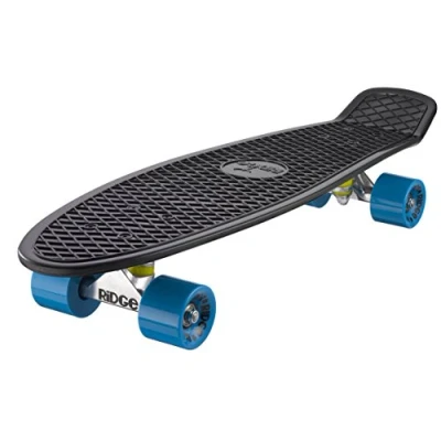 Image de Ridge Retro 27 Skateboard complet Noir/Bleu 27&quot; x 7,5&quot; 69 cm