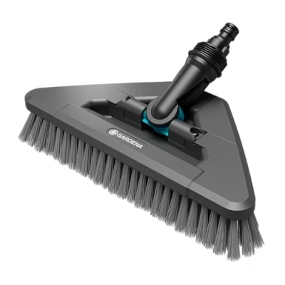 Image de Gardena Cleansystem Brosse à Manche Souple Flex : Nettoyage Surfaces sensibles, Forme Triangulaire, Poils Souples, Articulation pivotante, raccord au Cleansystem, Grandes Zones (18812 20)
