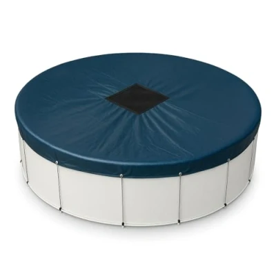 Image de TERRE JARDIN Bache Hivernage Piscine Hors Sol Bâche Ronde 5,40 m, 140 g/m² Protection 4 Saisons, Anti UV, Étanche Filet d’Écoulement 35 x cm Cordon de Serrage, Tendeur