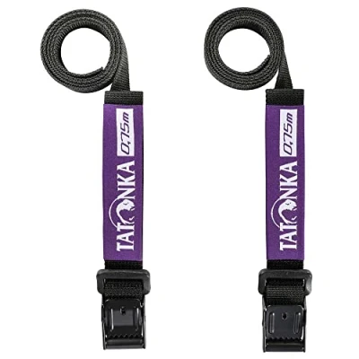 Image de Tatonka Paire Easy Strap 18 mm/75 cm Sangles Adulte Unisexe, Noir/Violet, 0.75m