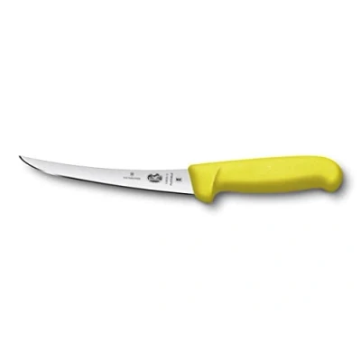 Image de Victorinox 5.6604.15 Couteau à désosser avec Lame courbée/étroite, Acier Inoxydable, Vert, 30 x 5 cm