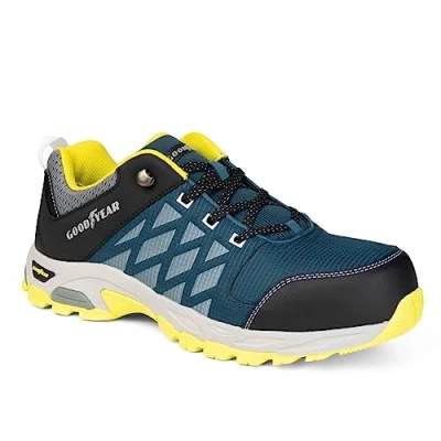 Image de Goodyear Homme Metallfreie Arbeitssicherheit Trainer mit Non Metallic Stoffkappe S1p / SRA/HRO Bottes de Construction, Jaune pétrole, 46 EU