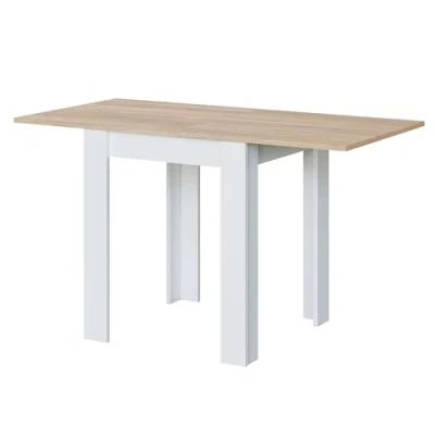 Image de LOUNGITUDE Table auxiliaire Extensible L67/134 x P67cm, Mélamine, H79 FOTAB4589A