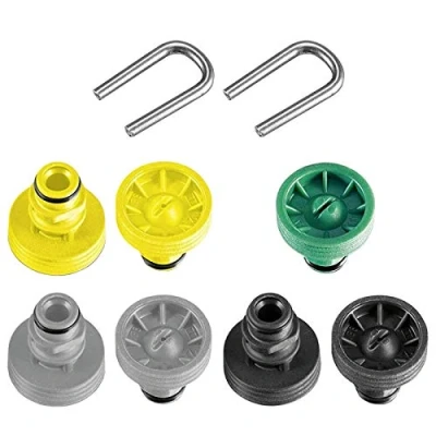 Image de SPARES2GO Kit de châssis buse compatible avec nettoyeur haute pression Karcher K2 K3 K4 K5 K6 K7 T Racer (7 buses + 2 clips en U)