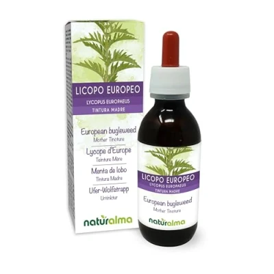 Image de Lycope d&#039;Europe ou Patte de loup (Lycopus europaeus) herbe Teinture Mère sans alcool Naturalma Extrait liquide gouttes 120 ml Complément alimentaire Végétalien végan