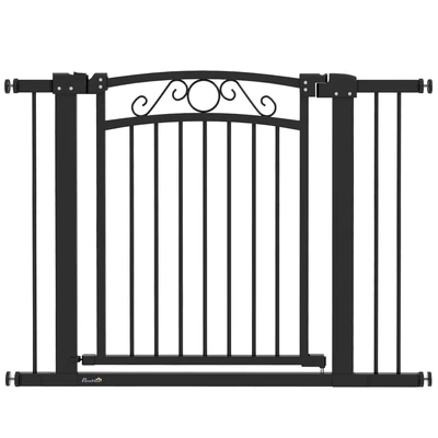 Image de PawHut Barrière pour chien avec largeur réglable, 76 104 cm, 2 extensions