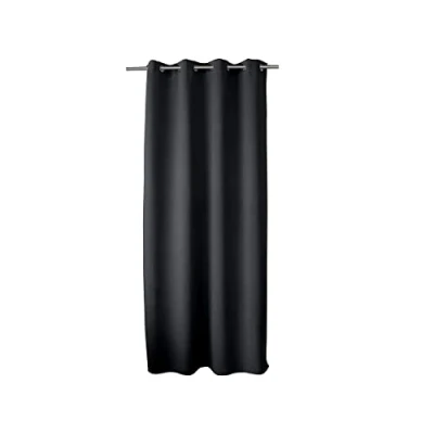 Image de ED ENJOY HOME Rideau Occultant avec Œillets argentés, Gris Foncé, Grande Hauteur, 140x280cm, 100% Polyester, Tissu Certifié Oeko TEX, Collection Réglisse